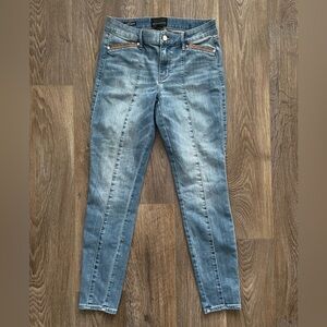 WHBM Y2K Skinny Ankle Jeans 6L Mid Rise Front Seam 2000s Denim